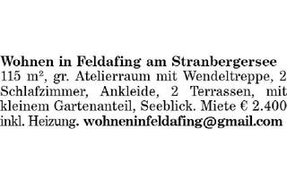 Wohnung mieten in 82340 Feldafing, Wohnen in Feldafing am Stranbergersee