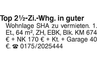 Wohnung mieten in 74523 Schwäbisch Hall, Top 2 1/2-Zi. Whg.