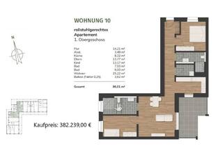 Wohnung kaufen in 26340 Zetel, Wohnen am Urwald - 17 moderne Eigentumswohnungen in Neuenburg rollstuhlgerechtes Apartment WG 10