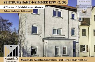 Wohnung kaufen in 91522 Ansbach, RESERVIERT - Zentrumsnahe 4-Zimmer-ETW 2. OG Balkon, Garten, Stellplatz