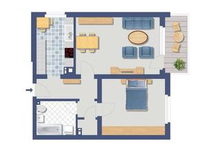 Wohnung mieten in Im Buschacker, 46562 Voerde, 2,5-Zimmer-Wohnung am Niederrhein, inkl. 1 Monat mietfrei.