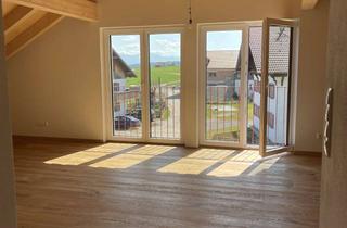 Wohnung mieten in 87616 Marktoberdorf, Neue Dachgeschosswohnung (Erstbezug) mit Terrasse und eigenem Garten bei 87616 Marktoberdorf/Allgäu