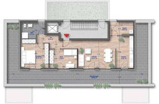 Penthouse mieten in 40472 Rath, Lichtdurchflutete Penthouse-Wohnung mit großer Dachterrasse in den Arcadia-Höfen, Düsseldorf
