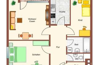 Wohnung kaufen in 76187 Nordweststadt, Top aufgeteilte 3-Zimmer-ETW mit Westloggia und Fernblick in der Karlsruher-Nordweststadt