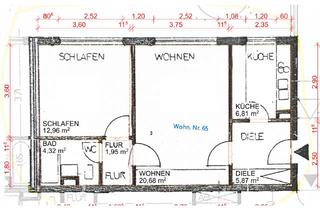 Wohnung mieten in Herderstraße 17, 90427 Schniegling, Gepflegte 2-Zimmer-Wohnung im 3. OG in Nürnberg-Schniegling