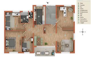 Wohnung mieten in Feldbergweg, 71642 Ludwigsburg, Exklusive 6-Zimmer-Wohnung mit EBK in Ludwigsburg-Neckarweihingen in Top Süd-Westlage