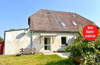 Doppelhaushälfte kaufen in 17328 Penkun, HORN IMMOBILIEN ++ Doppelhaushälfte bei Penkun im großen Grundstück in ruhige Lage