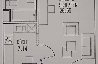 Wohnung mieten in Freiligrathstr. 19, 74074 Heilbronn, schöne großzügige 1 Zimmerwohnung mit Balkon