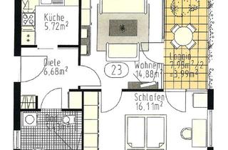 Wohnung kaufen in 68219 Rheinau, 2 Zimmmer Seniorenwohnung mit Balkon in MA - Rheinau