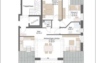 Wohnung kaufen in 72669 Unterensingen, 3 Zimmer Dachgeschoss Neubau Wohnung mit Balkon *provisionsfrei*