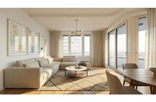 Wohnung kaufen in Mariane-Von-Rantzau-Straße, 10243 Friedrichshain, Hier geht die Sonne auf: City-Apartment auf der 15. Etage mit Loggia