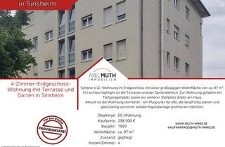 Wohnung kaufen in 74889 Sinsheim, 4-Zimmer-Erdgeschoss-Wohnung mit Terrasse und Garten in Sinsheim
