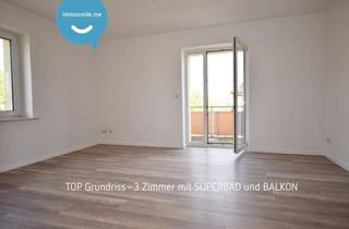 Wohnung mieten in 09126 Chemnitz, Kompakt • 3-Zimmer • Bad mit Fenster & Wanne • am Heimgarten • Balkon • Top-Preis • Fussbodenheizung