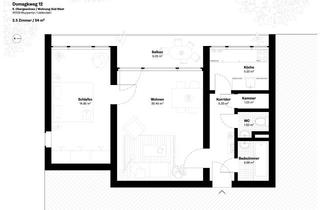 Wohnung mieten in Domagkweg 12, 42109 Wuppertal, Wohnen mit Ausblick / Frisch sanierte 2,5-Zi-Wohnung mit Einbauküche und Balkon in 40219 Wuppertal
