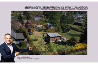 Garagen kaufen in Jahnstraße, 15370 Fredersdorf-Vogelsdorf, Grundstück für Einfamilienhaus in Berliner Umland – 913 m² nach §34 BauGB bebaubar