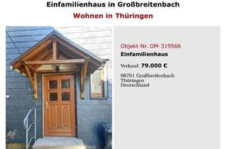 Einfamilienhaus kaufen in 98701 Großbreitenbach, Großbreitenbach - Einfamilienhaus Haus Großbreitenbach VB