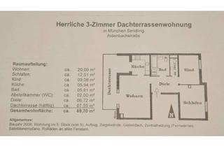 Wohnung mieten in Aidenbachstraße 70, 81379 München, Helle 3-Zimmer Dachgeschosswohnung mit Dachterrasse in Obersendling