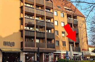 Wohnung mieten in Hirschelgasse, 90403 Nürnberg, Gepfl. 2 Zi.Whg. top Lage, Nbg. Altstadt ca 57 qm mit Süd-Loggia u. TG Stellpl. Hirschelgasse 1