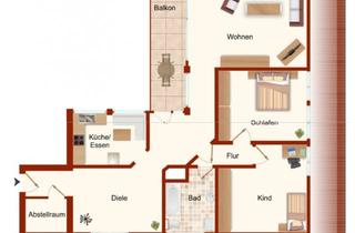 Wohnung mieten in 26121 Bürgerfelde, Helle 3,5-Zimmer Wohnung mit großem Balkon, zentrumsnah im Ehnernviertel