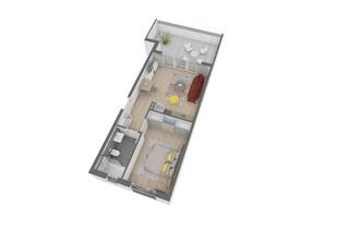 Wohnung kaufen in Willi-Bauer-Str. 14+16, 63073 Bieber, Attraktive 2,5-Zimmer-Wohnung im DG in S-Bahn-Nähe