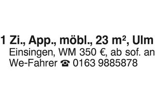 Wohnung mieten in 89079 Ulm, 3 Zi. App. möbl.
