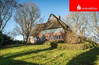 Haus kaufen in 25599 Wewelsfleth, Reetdachanwesen am Elbdeich in fast Alleinlage