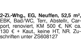 Wohnung mieten in 72639 Neuffen, 2-Zi.-Whg. EG, Neuffen