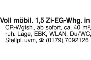 Wohnung mieten in 74564 Crailsheim, Voll möbilierte 1,5 Zi.-Whg. in CR-Wgtsh