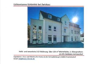 Wohnung kaufen in 08115 Lichtentanne, Lichtentanne - Weihnachtspräsent? Renovierte, helle 3-Zi-OG-ETW zu verkaufen