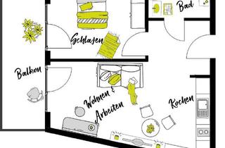 Wohnung mieten in Von-Hünefeld-Straße 28-43, 89231 Neu-Ulm, Vollmöblierte Suite im "CAMPUS VILLAGE Neu-Ulm" - nur für 1 Person