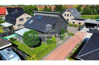 Einfamilienhaus kaufen in 26723 Larrelt, Larrelt! Neuwertiges Einfamilienhaus mit gehob. Ausstattung, Swimming-Pool und Sommergarten in ruhig