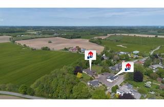 Haus kaufen in 24402 Esgrus, Winkelbungalow mit Poolhaus, PV-Anlage, neuer Wärmepumpe und großer Speditionshalle