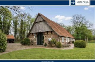 Haus kaufen in 49635 Badbergen, Fachwerktraum in Alleinlage: Stilvolles Artland-Denkmal mit modernem Luxus