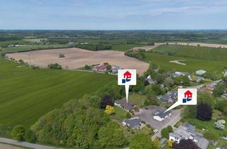 Haus kaufen in 24402 Esgrus, Winkelbungalow mit Poolhaus, PV-Anlage, neuer Wärmepumpe und großer Speditionshalle