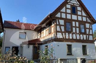 Haus kaufen in Lindenstraße 41, 07580 Großenstein, RESERVIERT: Hübsches Fachwerkhaus ohne Denkmalschutz; ruhig gelegen in Nauendorf - Großenstein im Verkauf