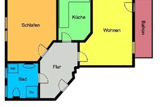 Wohnung mieten in 01705 Freital, Individuelle 2-Zimmerwohnung mit Balkon und vorteilhafter Raumaufteilung!