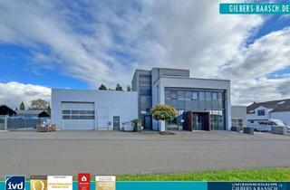 Gewerbeimmobilie kaufen in 54338 Schweich, Schweich-Issel: Moderne Lager-/Produktionshalle mit Außenlager und hochwertiger Maisonette-Wohnung