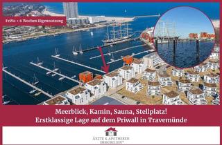 Wohnung kaufen in 23570 Travemünde, Meerblick, Kamin, Sauna, Stellplatz!Erstklassige Lage auf dem Priwall in Travemünde
