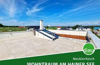 Wohnung mieten in Mühlenstraße 39, 04575 Neukieritzsch, ERSTBEZUG mit Seeblick, Einbauküche, privater Dachterrasse, Tageslichtbad, Garage, PV-Anlage usw.