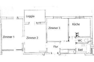 Wohnung mieten in Weingartenstr. 33, 97072 Sanderau, Helle 3-Zimmer Wohnung mit großem Balkon in Würzburg-Sanderau