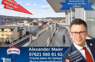 Wohnung kaufen in 79539 Lörrach, Lörrach Zentrum: Lichtdurchflutete 4-Zimmer-Wohnung mit XXL-Balkon und fantastischem Ausblick