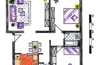 Wohnung mieten in 63110 Rodgau, Skylineblick ***Helle 3-Zimmer Wohnung mit Balkon im 6. OG in Rodgau