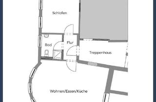 Wohnung mieten in 67269 Grünstadt, Helle, moderne Wohnung mit 1ZKB, 60m² - im 2.OG eines Wohn- und Geschäftshauses in zentraler Lage