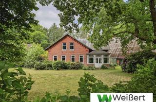 Haus kaufen in 24616 Brokstedt, Brokstedter Hofidylle – historisches Wohnhaus, Bauernscheune mit Einliegerwohnung, Waldfläche und