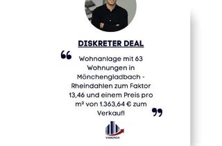 Anlageobjekt in 41179 Rheindahlen, Wohnanlage mit insgesamt 63 Wohneinheiten im soliden Zustand inkl. 37 Garagen + 16 Stellplätze