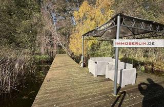 Grundstück zu kaufen in 16831 Rheinsberg, IMMOBERLIN.DE - Traumhaftes Wassergrundstück mit Wochenendbungalow & Boot in herrlicher Naturlage