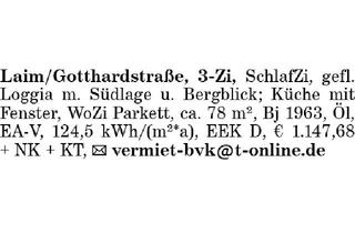 Wohnung mieten in 80689 München, Laim/Gotthardstraße