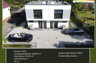 Doppelhaushälfte kaufen in Rembrandtstraße 67, 15827 Blankenfelde-Mahlow, Blankenfelde-Mahlow - Energieeffizient A+: Doppelhaushälfte 170 m², 7 Zi, 3 Bäder, Einliegerwohnung, ohne Makler