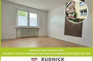 Wohnung kaufen in 30989 Gehrden, Gehrden - RUDNICK bietet WOHNGLÜCK: Attraktive 3-Zimmer-Hochparterrewohnung mit Balkon und Garage in Gehrden