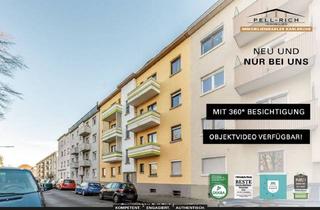 Wohnung kaufen in 76185 Karlsruhe, Karlsruhe - ÜBERZEUGEND: Stilvolle 3-Zimmer Wohnung mit Tageslichtbad, Einbauküche und Balkon in Karlsruhe